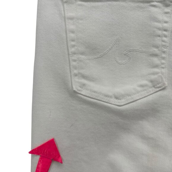 AG Adriano Goldschmied Womens 28 Jeans The Prima Ankle Cigarette White - Picture 9 of 12